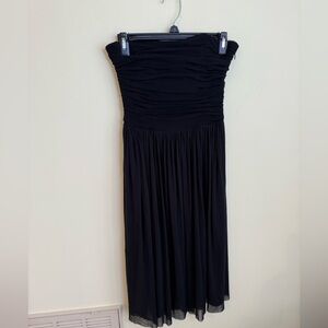White House Black Market Strapless Black Dress